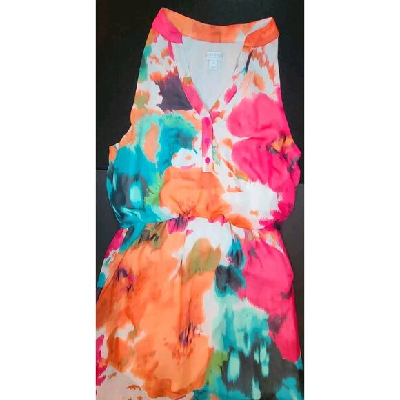 Bisou Bisou Women's 10 Halter Tank Sleeveless Maxi Half Sheer Skirt - Picture 3 of 8